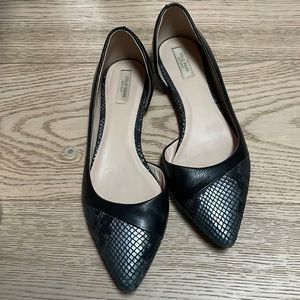 Cole Haan Amalia Skimmer flat black snakeskin